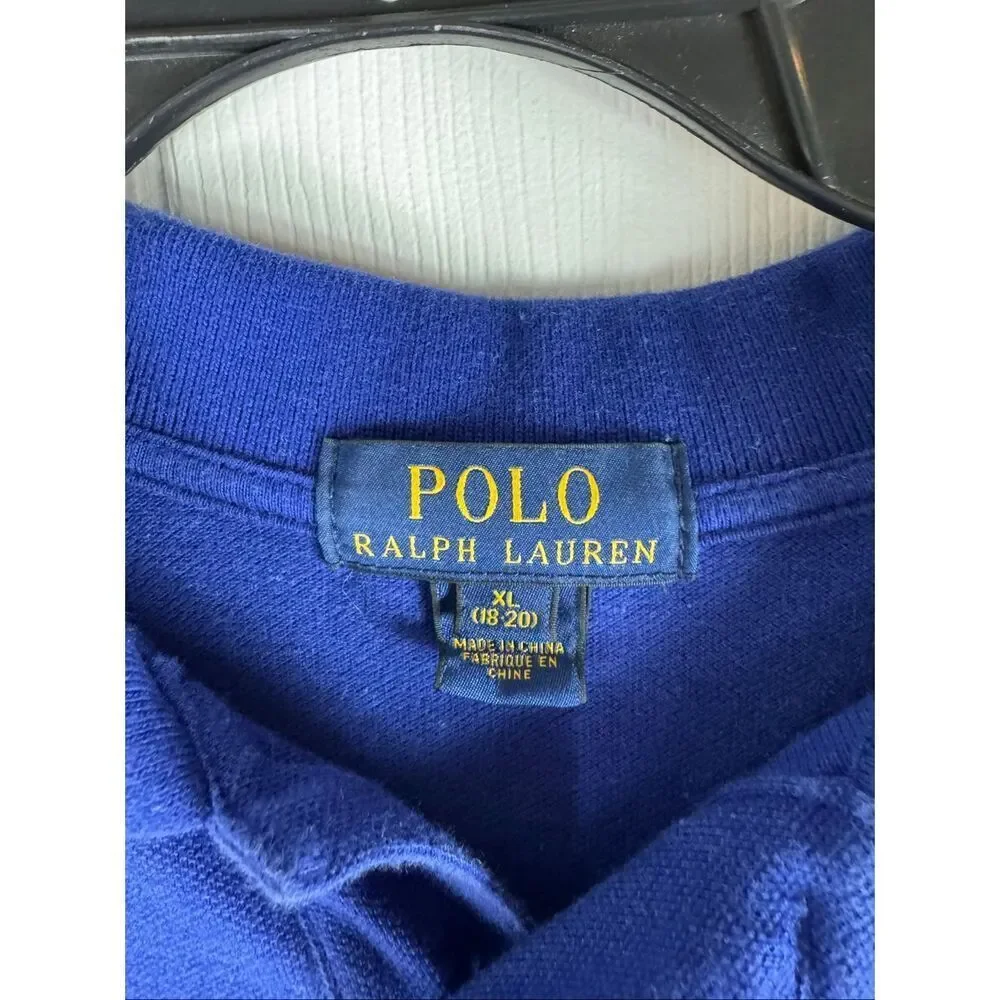 Polo Ralph Lauren Boys Blue Long Sleeve Shirt Size XL 18-20